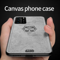 Built-in Magnet Lens Protection Shockproof Silicone Soft Canvas Cloth Phone Case For P40 P30 Pro Black Cover Bag Fundas