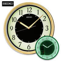 Velashop นาฬิกาแขวนผนัง SEIKO เดินเรียบ ทนทาน เรืองแสง รุ่น QXA472G, QXA472 สีทอง รับประกันศูนย์ 1 ปี