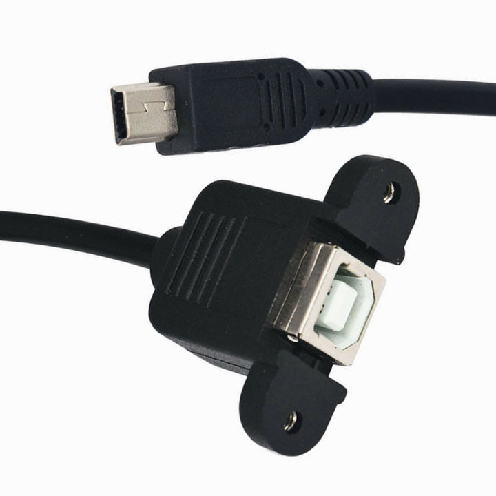 Usb Type B Usb B Female With Panel Mount To Mini Usb Plug Male Adapter Cable Lazada Ph 4894