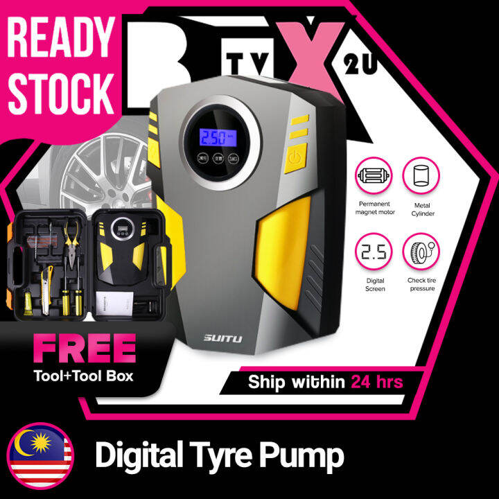 Electric Car Tyre Air Pump Air Compressor Portable Tayar Pump kereta