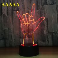 3D Optical Illusion I Love You Sign Language LED Hologram Night Light USB Operated Romantic Valentine Day Party Decoration Night Lights