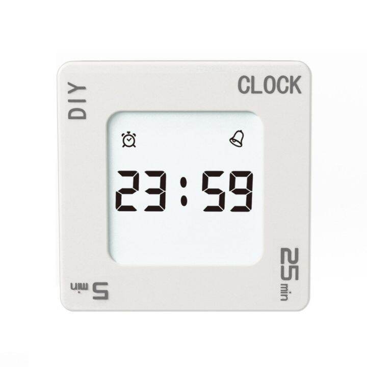 DIY Time Management Pomodoro Timer Creative Square Alarm Clock
