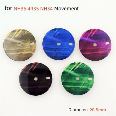 New 28.5MM Watch Dial Bright Surface Enamel Dial For NH35 4R35 NH34 Movement Replacement Watch Part