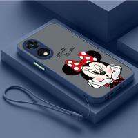 OPPO A18 4G เคสพลาสติกผิวด้านลายมินนี่เมาส์ เคสโทรศัพท์โปร่งใสเคสกันกระแทกนิ่ม