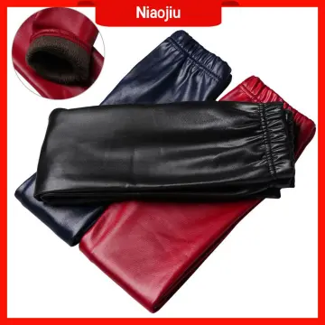 Girls faux hot sale leather leggings