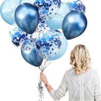 ZLJQ 1st Boy Gilr Happy Birthday Confetti Balloon First Birthday Decoration Latex Helium Balloon Perfect For Baby Party Supplies Banners Streamers Con