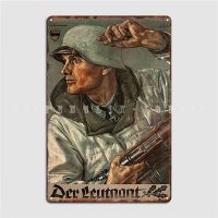 Der Leutnant The Lieutenant Ww2 Metal Plaque Poster, Ideal For Cinema, Garage, Cave, Pub Wall Decor, Personal Tin Sign Poster, Unique And Stylish