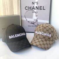 BALENCIAGAAˉNew หมวกเบสบอลตัวอักษร B สองชั้นผ้าแจ็คการ์ดสำหรับผู้ชายและผู้หญิง