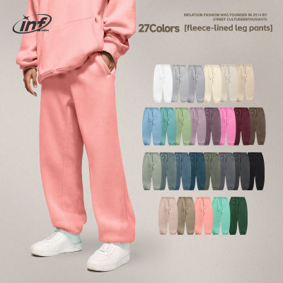 Inflasi Musim Sejuk Tebal การเรียงขนแกะกางเกงจ็อกกิ้ง Unisex Candy Warna Drawstring Pinggang Selesa Sweatpant Pant Mens