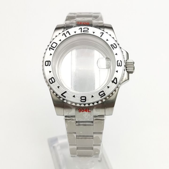 40mm-water-resistant-case-316l-stainless-steel-clear-case-back-gmt-bezel-sapphire-crystal-for-divers-japan-nh35-nh36-8215