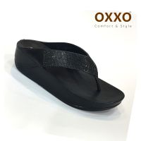 OXXO รองเท้าเพื่อสุขภาพ รองเท้าแตะคีบสไตล์fitflop ประดับด้วยอะไหล่เพชรเรียบหรู SK0201