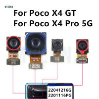 กล้องหลักมองหลังด้านหน้าสำหรับ Xiaomi Poco X4 GT X4 Pro 5G หลักด้านหลังด้านหน้าเดี่ยวขนาดเล็กโมดูลกล้องขนาดใหญ่กว้างสายเคเบิลงอได้