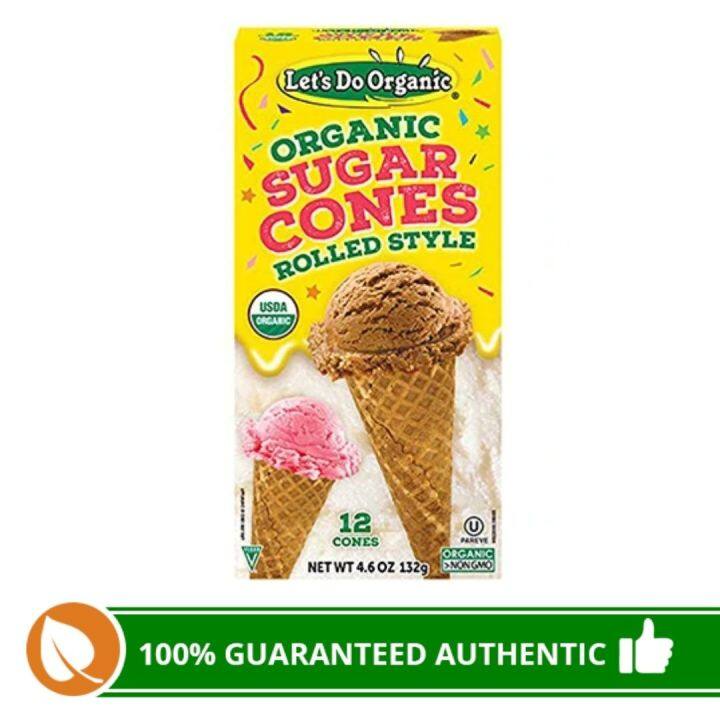 Let's Do Organic Sugar Cones, Rolled Style - 12 cones, 4.6 oz