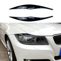 【CC】 3-Series E90 E91 320I 330I 2005-2012 Front Headlight Cover Garnish Strip Eyebrow Trim Sticker