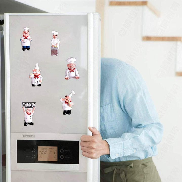 xiegk-ตู้เย็น-cook-การ์ตูน-chef-สติกเกอร์แม่เหล็ก-แม่เหล็กติดตู้เย็นสติกเกอร์ข้อความที่ใส่กระดาษโน้ต