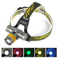 2500LM Bicycle T6 LED Zoomable Headlamp Light XM-L Rotating Torch+4 Color Filter