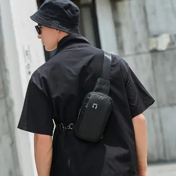 Crossbody Bag Men's Fashion Brand Hip Hop Boys' Small Body Bag Mini Chest  Bag Men's Summer Casual Shoulder Bag Women