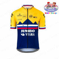 2021NEW Jumbo Visma Kid 2021 Cycling Clothing Boys Short Sleeve Summer Childrens Girls Funny Bib Tights Shorts Triathlon Ciclismo