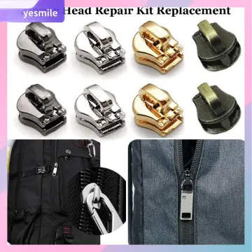 6Pcs 3 Sizes Universal Instant Fix Zipper Repair Kit Replacement Zip Slider  Teeth Rescue New Design Zippers Sewing Clothes