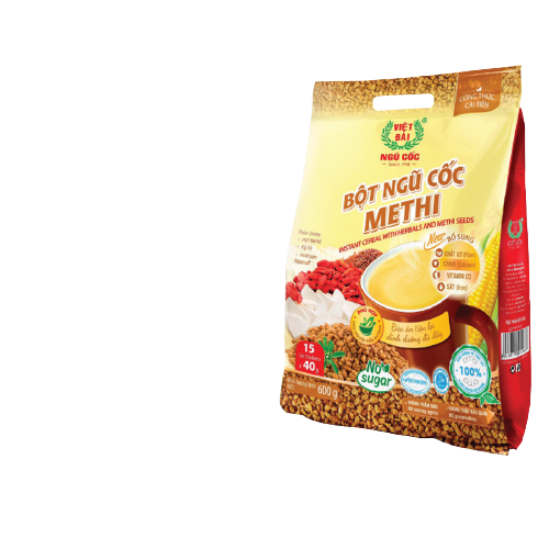 Bột ngũ cốc methi việt đài 600g 15 gói x 40g mẫu mới công thức cải tiến - ảnh sản phẩm 2