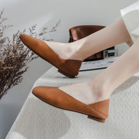 2020 summer big size microfiber PU flat shoes square toe comfortable casual ballet women shoes Patent Leather platform shoes