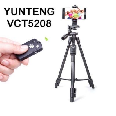 YUNTENG VCT-5208 ชุดขาตั้งกล้อง พร้อมรีโมทบลูทูธในตัว