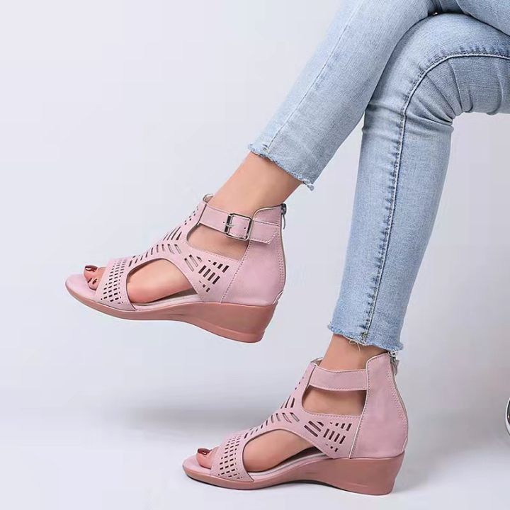 2022-new-summer-sandals-woman-wedge-sandals-women-casual-round-toe-retro-soft-breathable-openwork-women-sandals-large-size-35-43