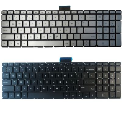 New US Laptop Keyboard for HP Pavilion TPN Q173 17 U 17T U 17 AB 17 G US Keyboard silver backlight/black No backlight
