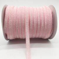 【cw】 (5Yards/lot) 3/8 quot; 10mm Glitter PinkHeadbandBow WeddingDecoration