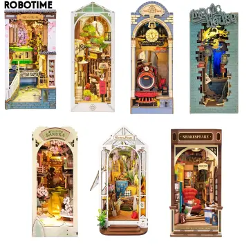 Rolife Wonderland Bookstore DIY Book Nook Shelf Insert 3D Wooden Puzzle Kid  Gift