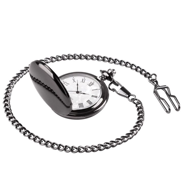 นาฬิกาพกแฟชั่น37ซม-สายโซ่นาฬิกาควอตซ์เหล็กเรียบจี้นาฬิกาของขวัญเลโลจเดโบลซีโล