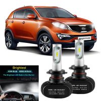 สำหรับ Kia Sportage (SL) ปี2011-2016หลอดไฟคู่ H7ไฟหน้ารถมอเตอร์ไซค์แบบ LED 80W 8000LM 6000K สีขาวอุปกรณ์เสริม