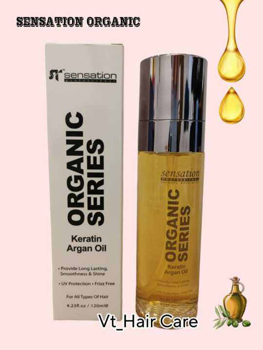 SENSATION ORGANIC KERATIN ARGAN HAIR OIL 120ML Lazada