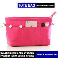 top●Ranker Large Capacity Nylon Insert Bag Organizer Handbag Purse Insert Organizer Cosmetic Bag Portable Finishing Bag in Bag