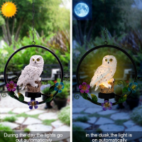 Solar Led Light Outdoor Owl Suspended Solar Light Outdoor Waterproof Light Decoration Outdoor Decoration Garden Sunlight Light