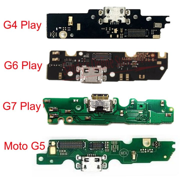 แท่นวางบอร์ดชาร์จพอร์ตแบบ Usb สายเคเบิ้ลยืดหยุ่นสำหรับ G5 Motorola Moto G4 G6 G7เล่นที่เชื่อมต่อพอร์ตเครื่องบรรจุไฟสายแผงวงจรเคเบิลแบบยืดหยุ่นอะไหล่ซ่อม