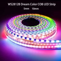 WS2812B DC5V COB RGBIC Pixels LED Strip Individually Addressable 60/100/160Led/m Light WS2812 Smart RGB Dream Color Light 5/10mm