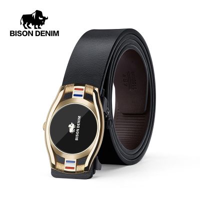 【CC】 BISON DENIM-Cinto de couro genuíno para homens fivela automática cintos designer moda negócios luxo correias Jants