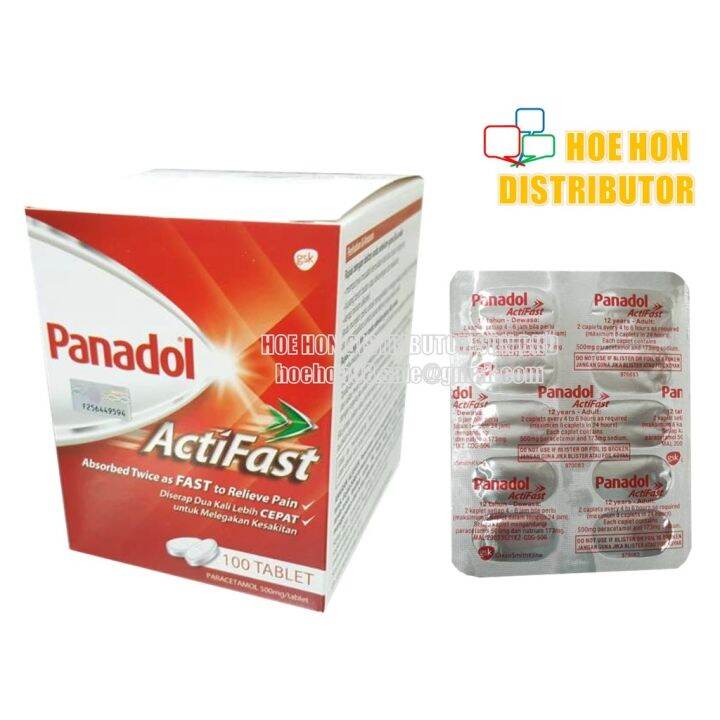 Panadol Actifast Paracetamol Fever Headache Toothache Migraine Cold Flu
