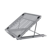 Laptop Cooling Stand Notebook Computer Portable Mesh Design Adjustable Holder Folding Bracket Silver Grey Laptop Stands