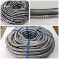 ท่ออ่อนเหล็ก 1/2 (4หุน) และ 3/4(6หุน)เฟล็กเหล็ก Flexible Metal Conduit ท่อเฟล็กซ์ ท่ออ่อนร้อยสายไฟ ความยาว 50 เมตร