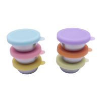 6pcs With Silicone Lid Stainless Steel Barbecues Salad Dressing Chicken Kitchenware Reusable Practical Seal Family Leak Proof Dip Sauce Container