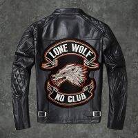 hotx【DT】 Lone embroidery patch motorcycle knight personalized Leather Jacket back decoration  badge hand sewing 31x35cm