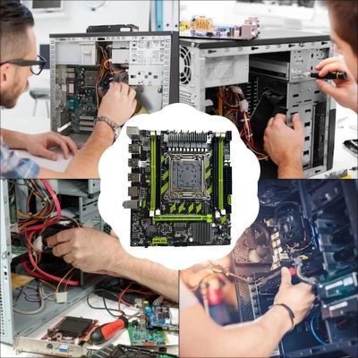 X79G Motherboard+E5 2670 V2 CPU+4G DDR3 1600Mhz RAM+SATA Cable+Thermal Grease LGA2011 4XDDR3 RECC Slot M.2 NVME PCIE X16