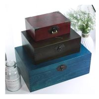 Zakka Vintage Egyptian style wooden jewelry storage box for gift small wood craft for organizer Desket decorations packaging