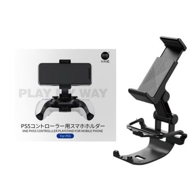 for PS5 Controller Holder Multifunctional Portable Bracket Adjustable Controller Phone Mount Clip Convenient Mobile Game Clip Lightweight Phone Stand Holder For Travel Home steadfast
