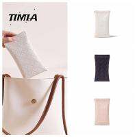 TIMIA สีทึบทึบ กล่องแว่นตากันแดดปิดอัตโนมัติ ผ้าทอทอ หนังพียู บุคลิกภาพที่ดี นุ่มนุ่มๆ บรรจุเครื่องประดับ