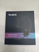 Yealink Headset รุ่น YHS34 Mono  หูฟังข้างเดียวสำหรับหัวโทรศัพท์แบบคาดหัว หมุนสลับเป็นหูซ้ายได้ นุ่มสบายด้วยหนังที่ถอดเปลี่ยนได้