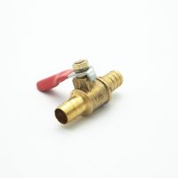 10mm Hose Barbed x 10mm Hose Barbed Two Way Brass Ball Valve For Oil Water Air