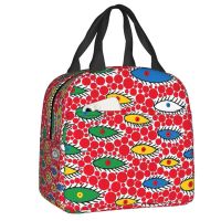 ✸∋ Yayoi Kusama Eyes In The Sky Resuable Lunch Boxes for Women Waterproof Thermal Cooler Food Insulated Lunch Bag School Children